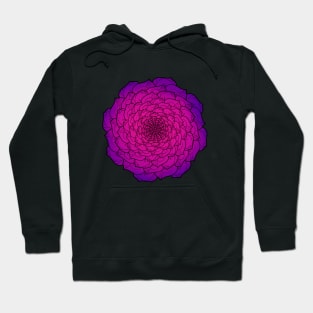 Color Floral Spiral Mandala Line Art Hoodie